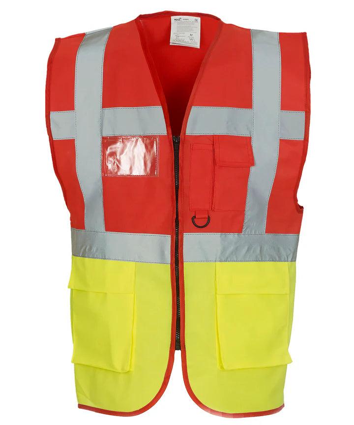 Executive Two-Tone Yellow/Orange Hi-Vis Work Vest
