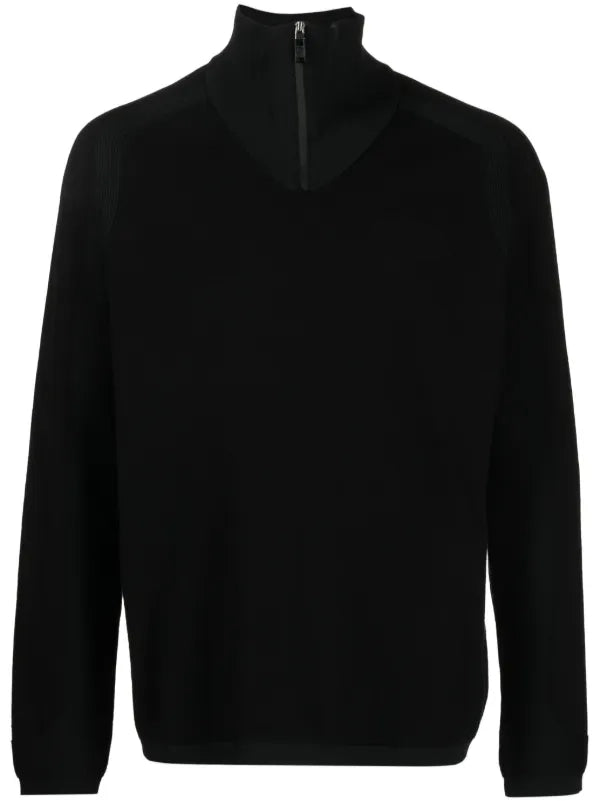 QUARTER ZIP BLACK