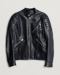 Black Leather Jacket Racer 00031