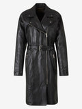 Long Trench Leather Jacket 00024